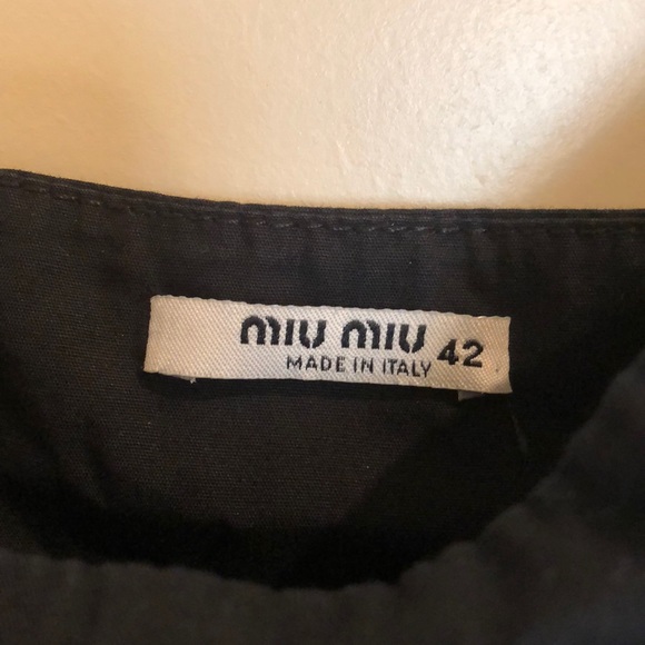 Miu Miu 100% cotton black mini skirt - Picture 3 of 5